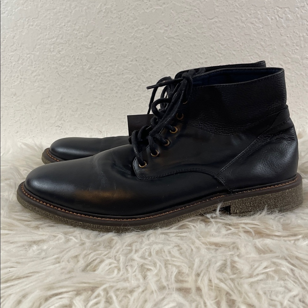 ARTURO CALLE Classic Leather Black High Top Lace Up Boots Size 41 NEW - Picture 6 of 13